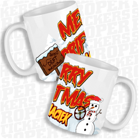 MERRY DRIFTMAS Kubek + imię